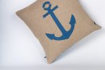 Coussin lin / Ancre Bleue - 40x40cm – Image 5