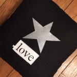 Coussin en lin bleu / Etoile Argent - 40x40cm – Image 2