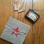 Coffret 12 coupons lin / Rouge