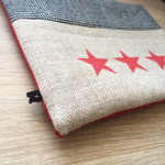 Pochette 3 étoiles rouge – Image 2