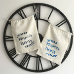 Pochon lin " Mes petits trésors" - Bleu – Image 2