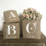 Paniers Lettres en lin