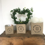 Paniers numérotés en lin