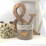 Fourre-tout lin / Coeur OR