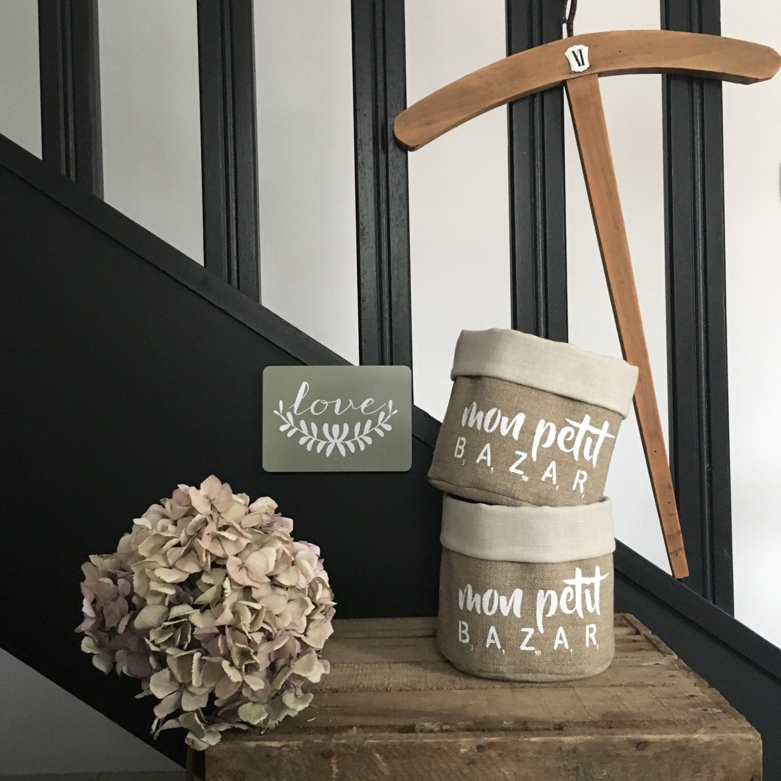 Fourre-tout lin / Mon Petit Bazar N°2 - Ecru