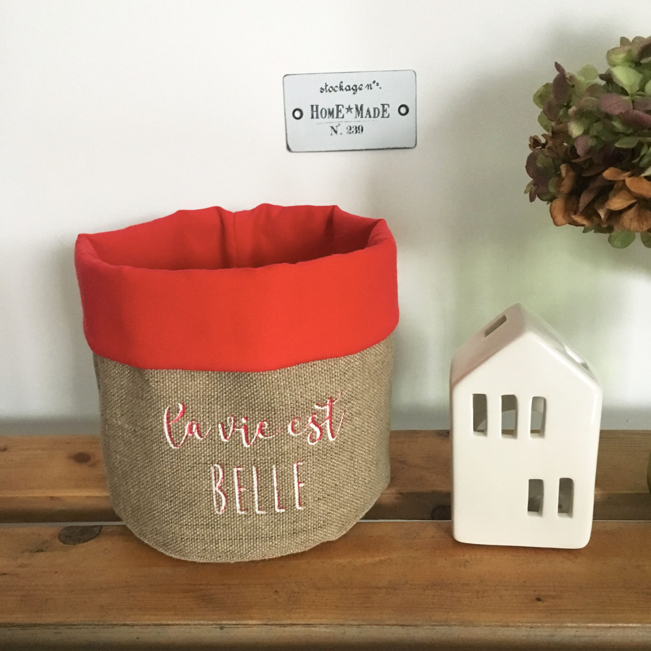 Fourre-tout lin / La vie est belle