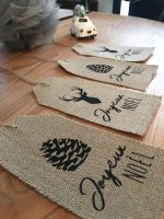 Coffret 4 Etiquettes Lin "Joyeux Noël" – Image 2
