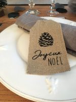 Coffret 4 Etiquettes Lin "Joyeux Noël" – Image 4