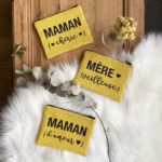 Fête des mères 2020 / Pochettes "Maman" JAUNE