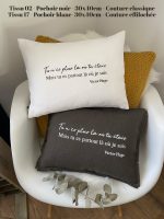 Coussin "Tu n’es plus là où tu étais, mais tu es partout là où je suis" Victor Hugo – Image 3